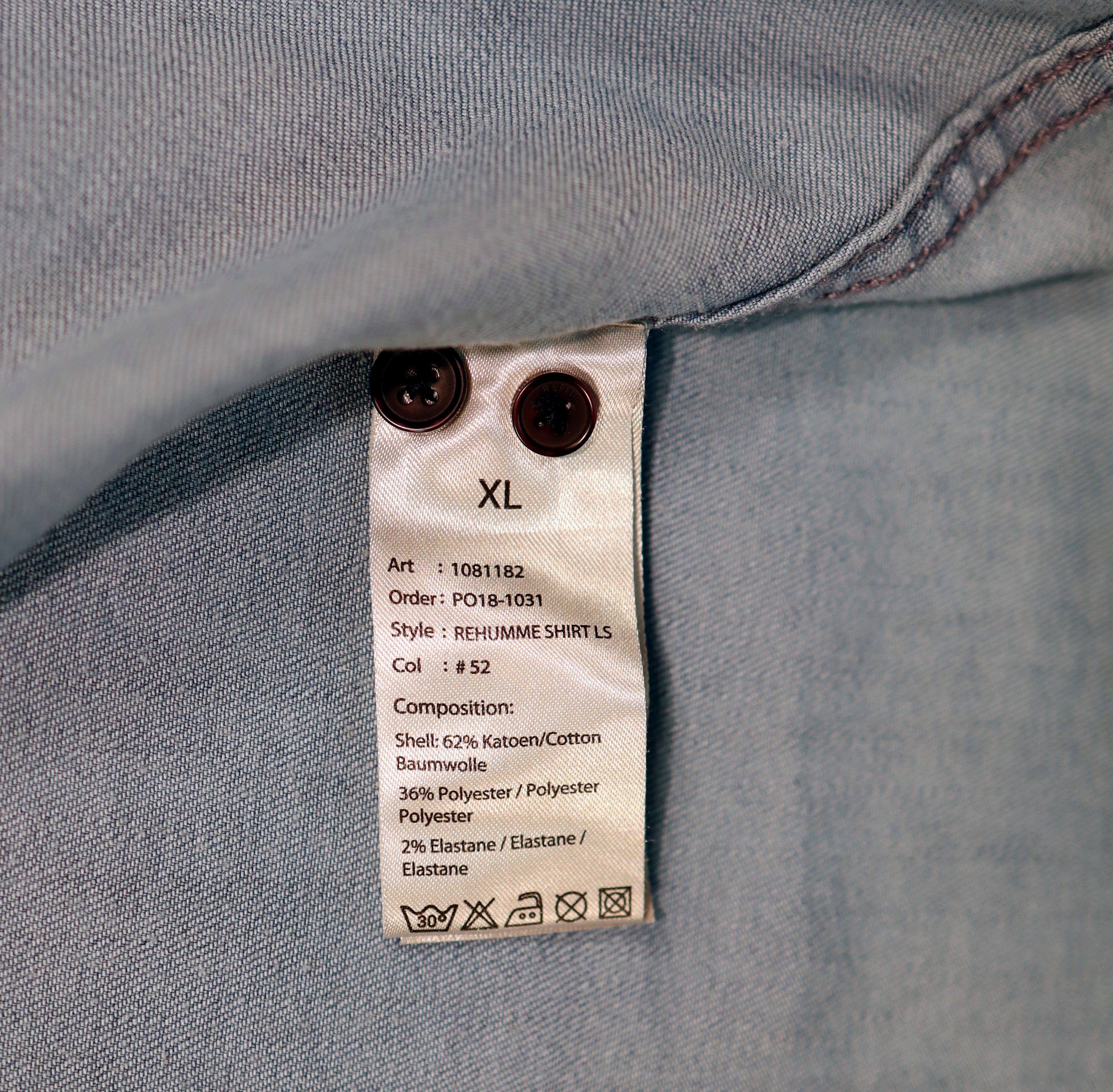 Overhemd Denim merk Refill Maat XL