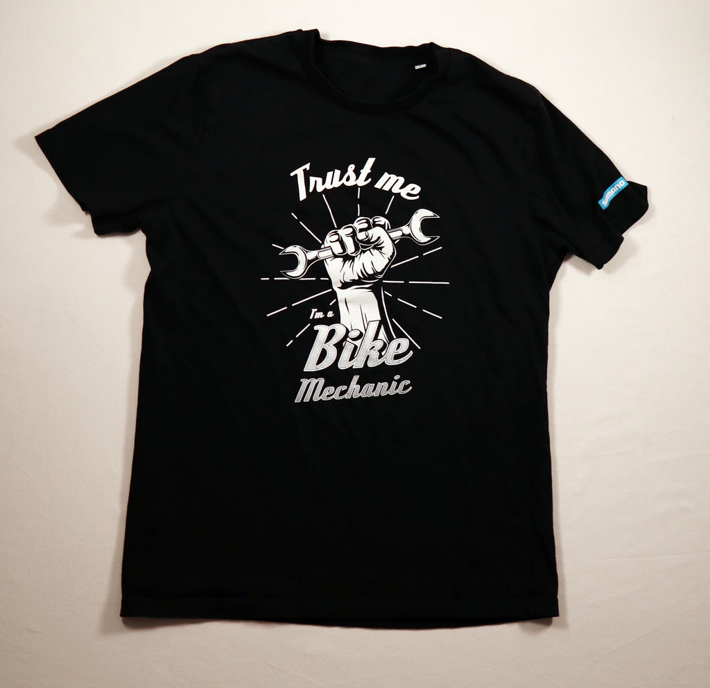 Zwart Shimano / Bike Mechanic T-shirt maat L