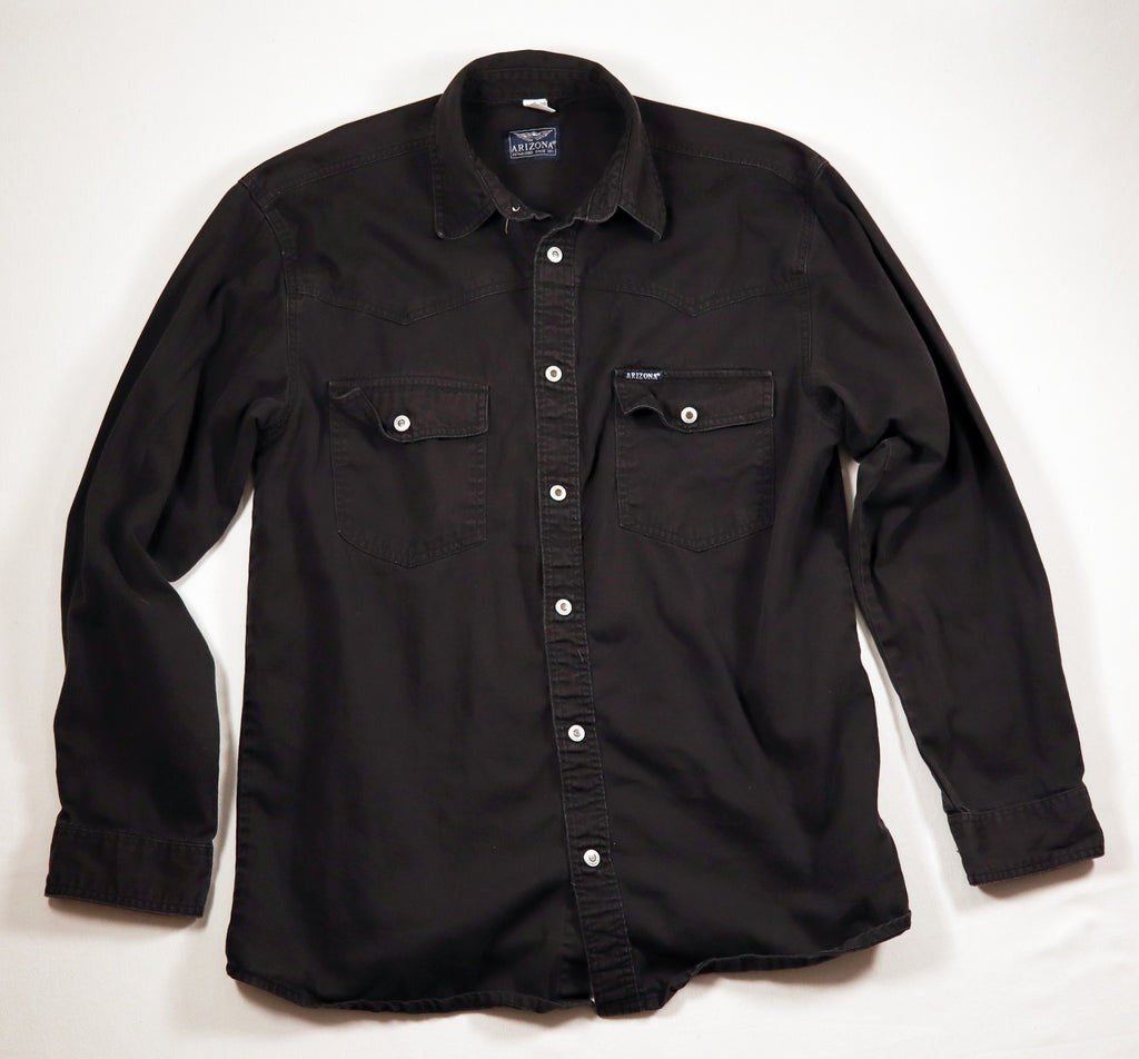 Arizona zwart overhemd / denim look maat 39/40