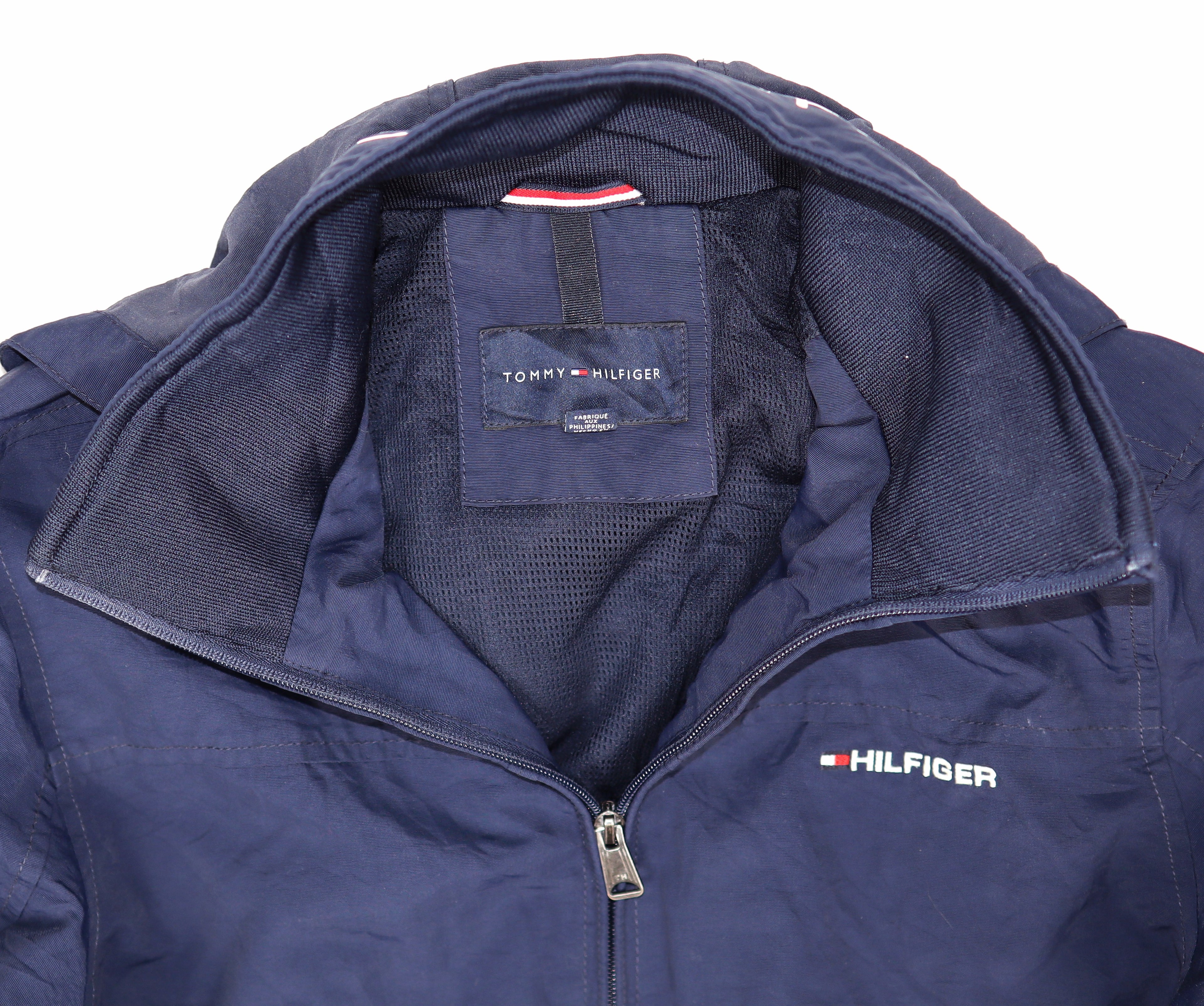 Tommy Hilfiger herenjack merklabel en donkerblauwe meshvoering