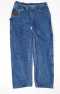 Wrangler RIGGS Workwear blauwe heren werkjeans volledig van voren