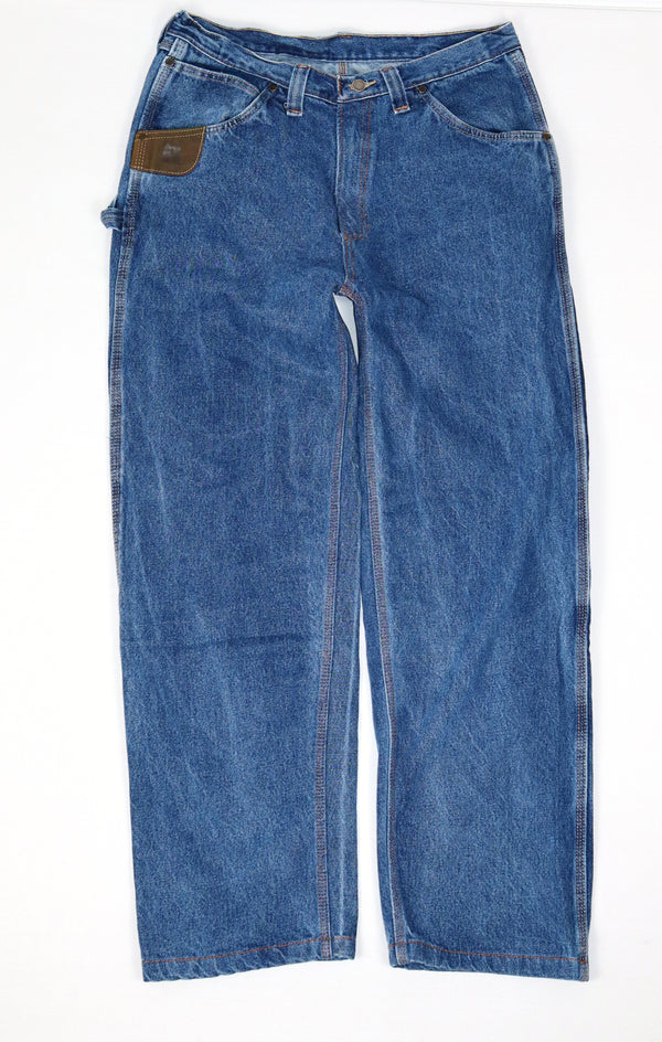 Wrangler RIGGS Workwear blauwe heren werkjeans volledig van voren