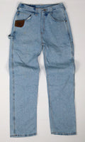 Wrangler RIGGS Workwear lichtblauwe heren werkjeans volledig van voren
