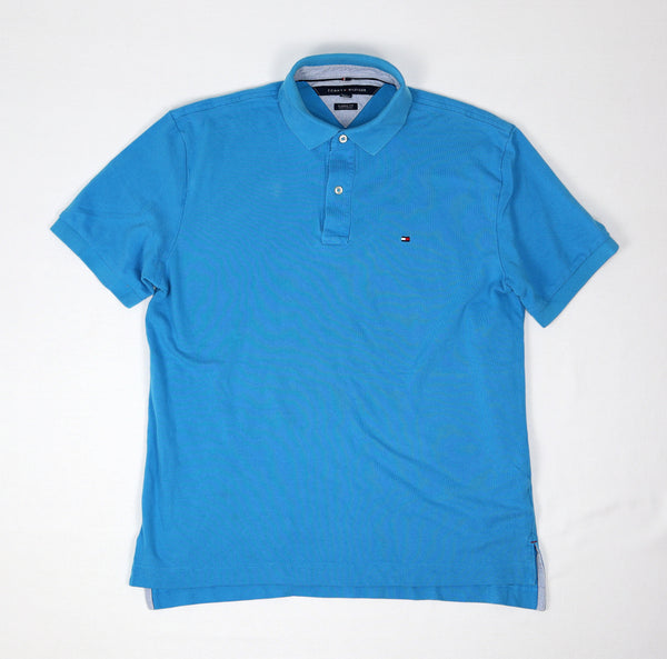 Tommy Hilfiger heren polo turquoise Classic Fit maat L