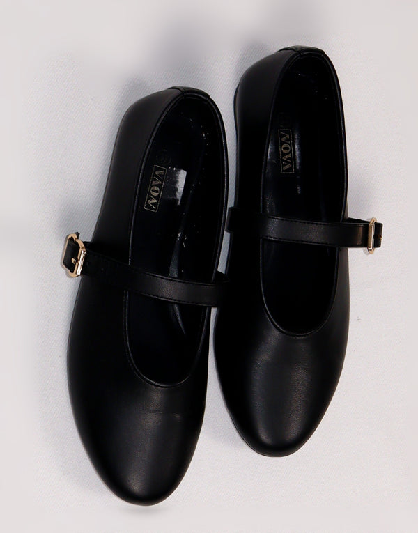 MOA dames Mary Jane ballerina’s zwart maat 37