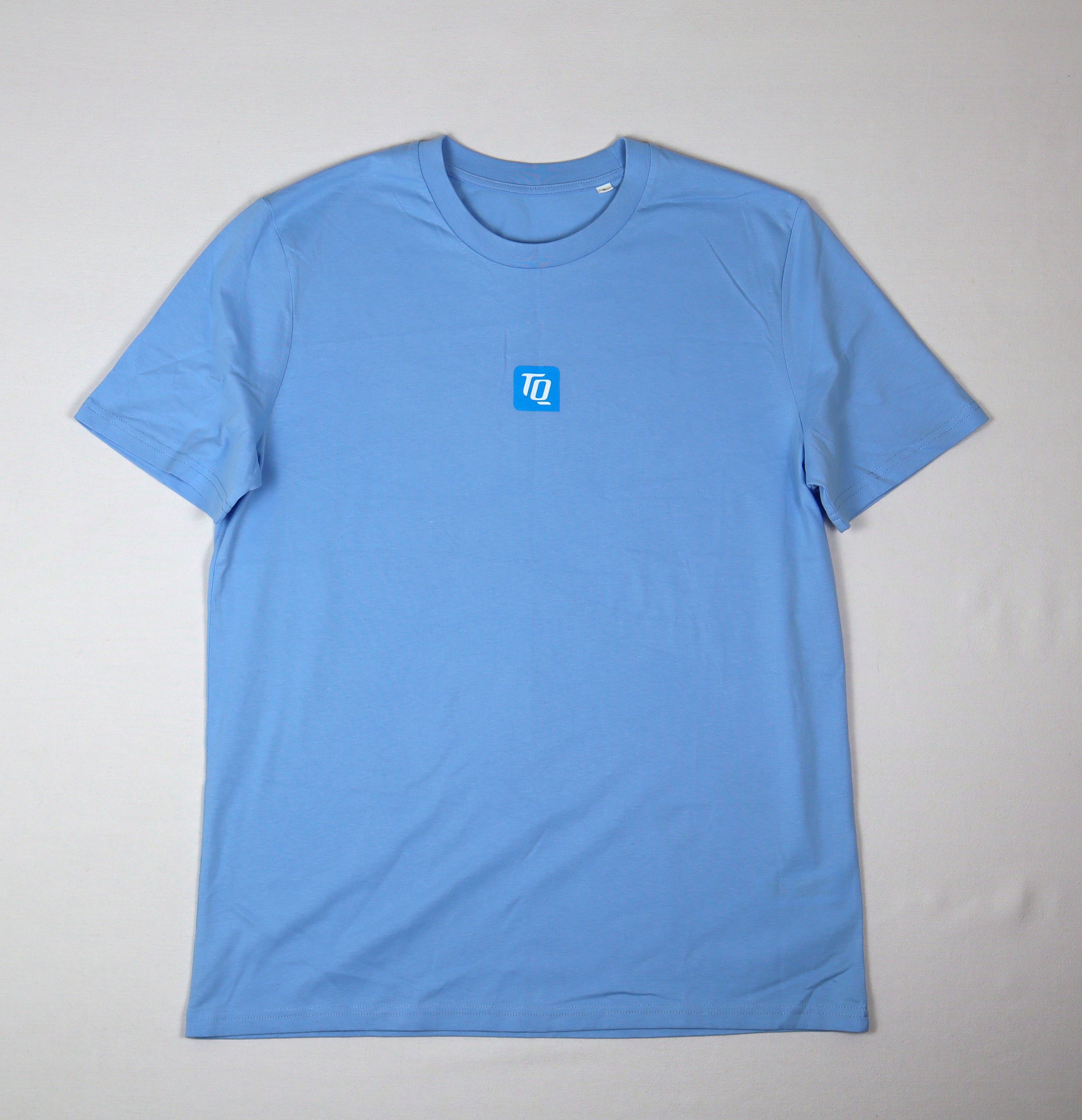 TQ heren T-shirt blauw met klein logo voorkant