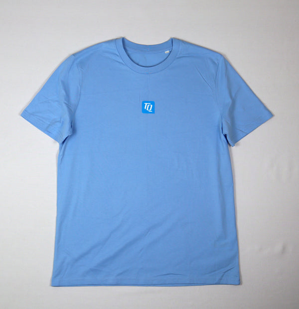 TQ heren T-shirt blauw met klein logo voorkant