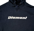 Diamant hoodie zwart detail logoprint op borst