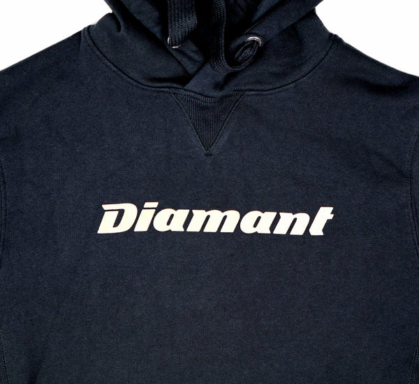 Diamant hoodie zwart detail logoprint op borst