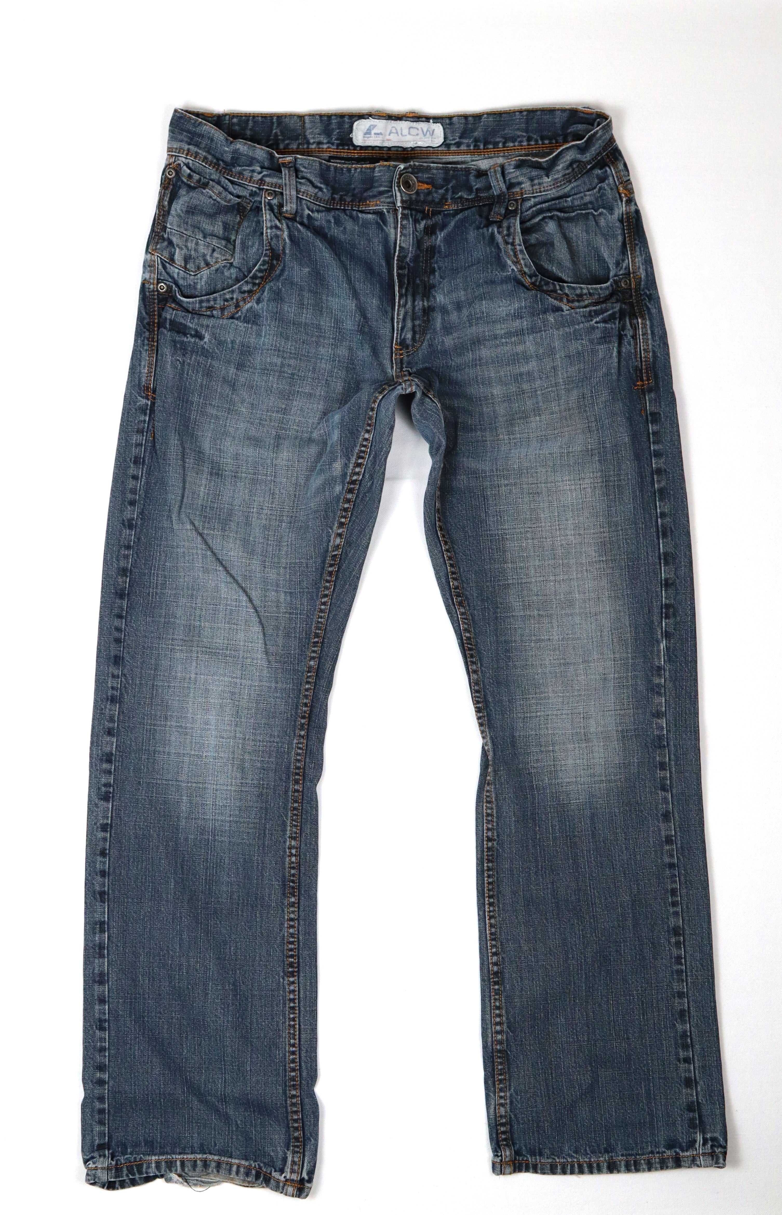 ALCW herenjeans blauw used look productfoto 1
