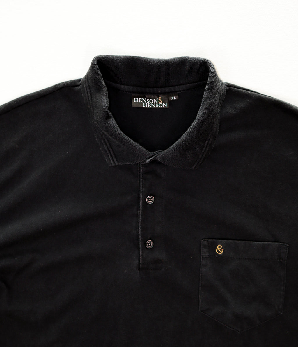 Zwarte Henson & Henson polo maat XL