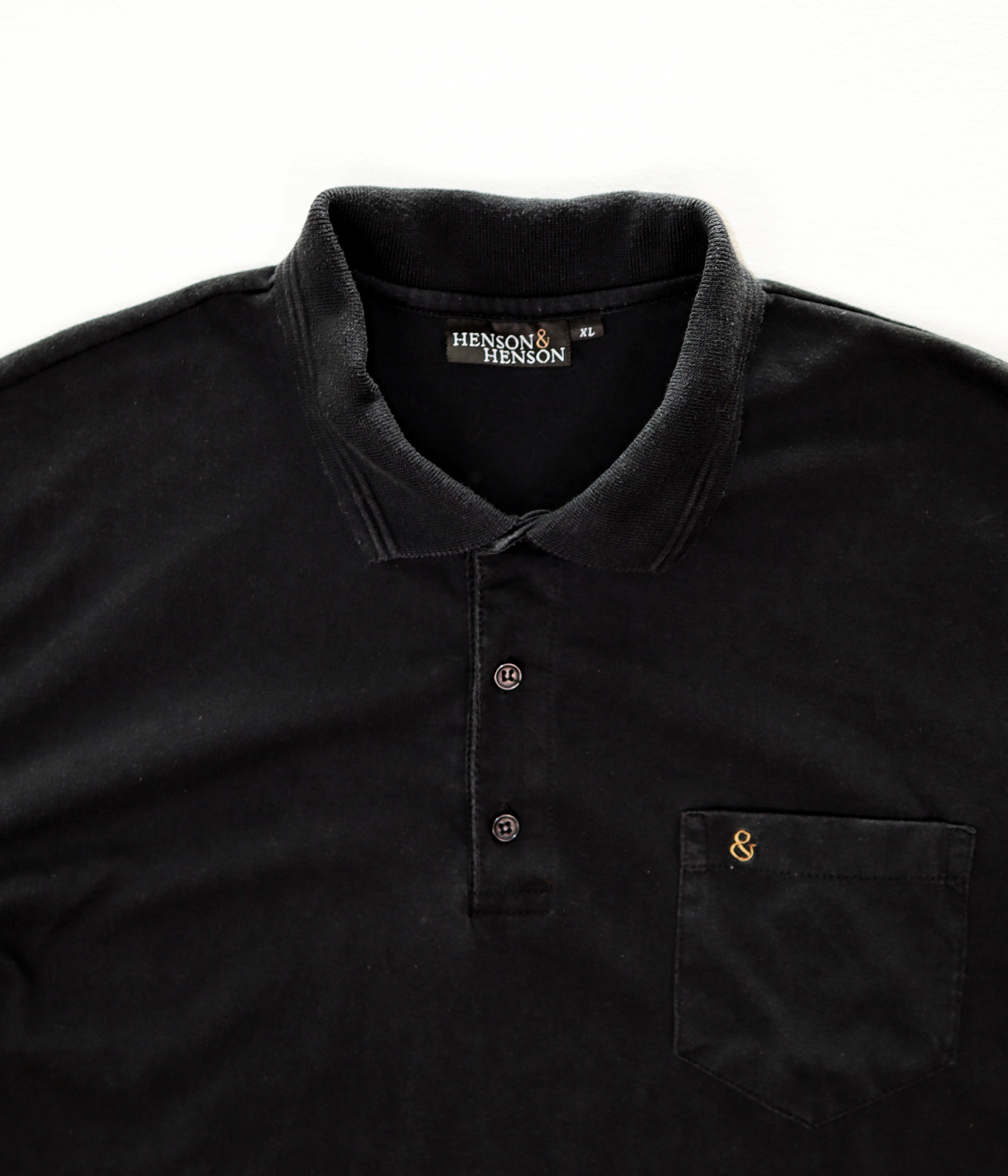 Zwarte Henson & Henson polo maat XL