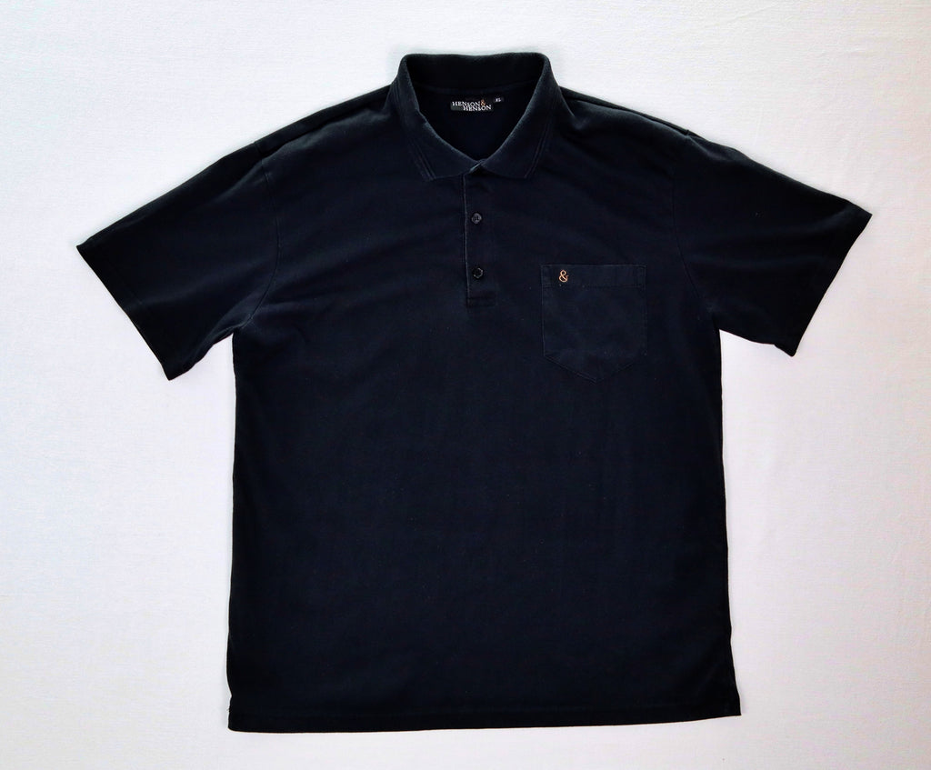 Zwarte Henson & Henson polo maat XL