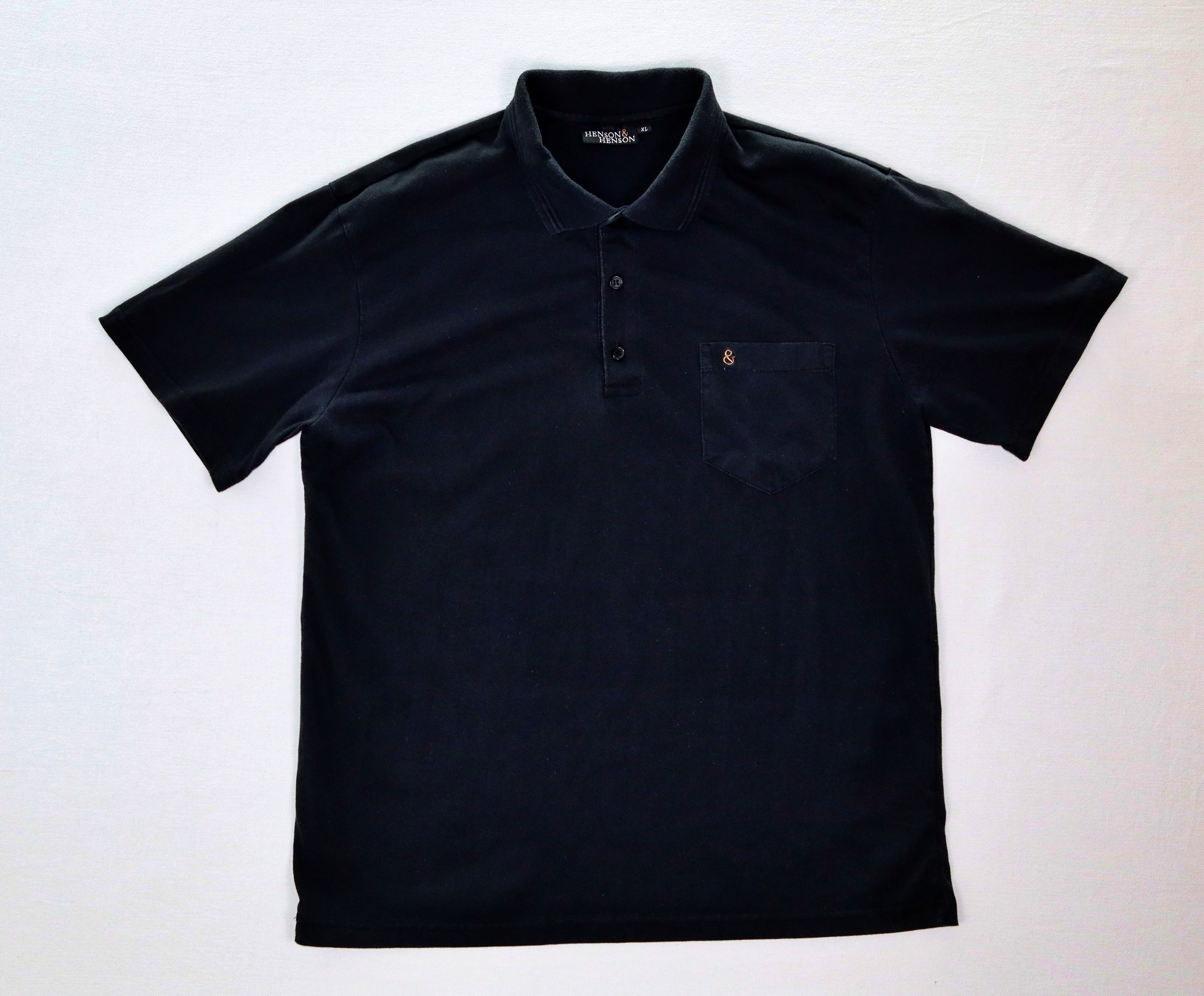 Zwarte Henson & Henson polo maat XL