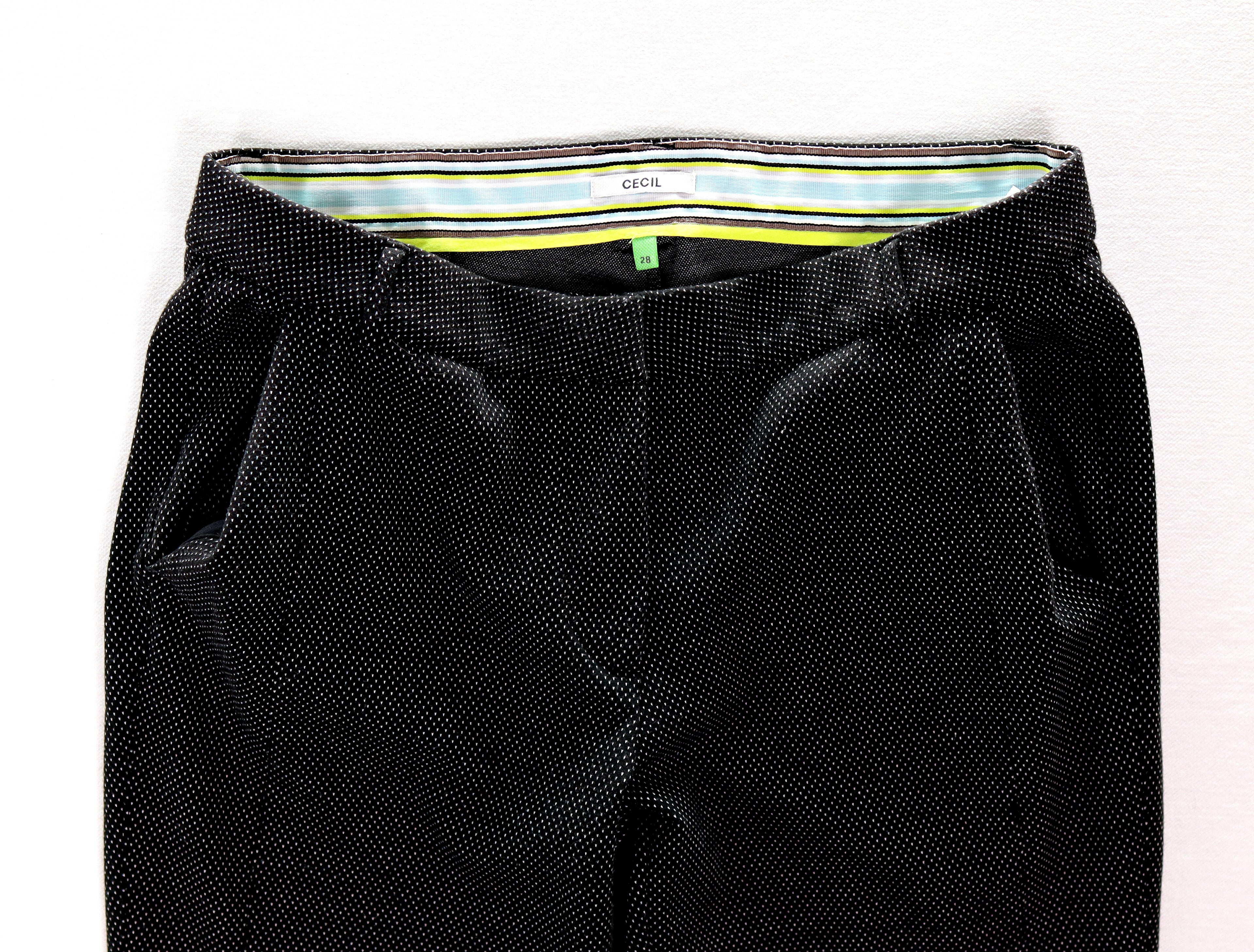 Zwarte Cecil broek met stippen maat 28