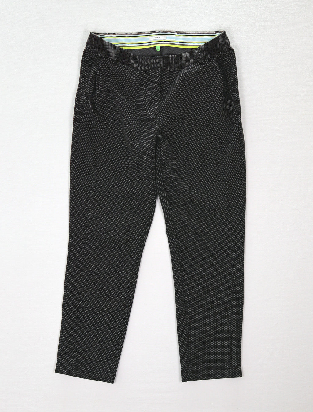 Zwarte Cecil broek met stippen maat 28