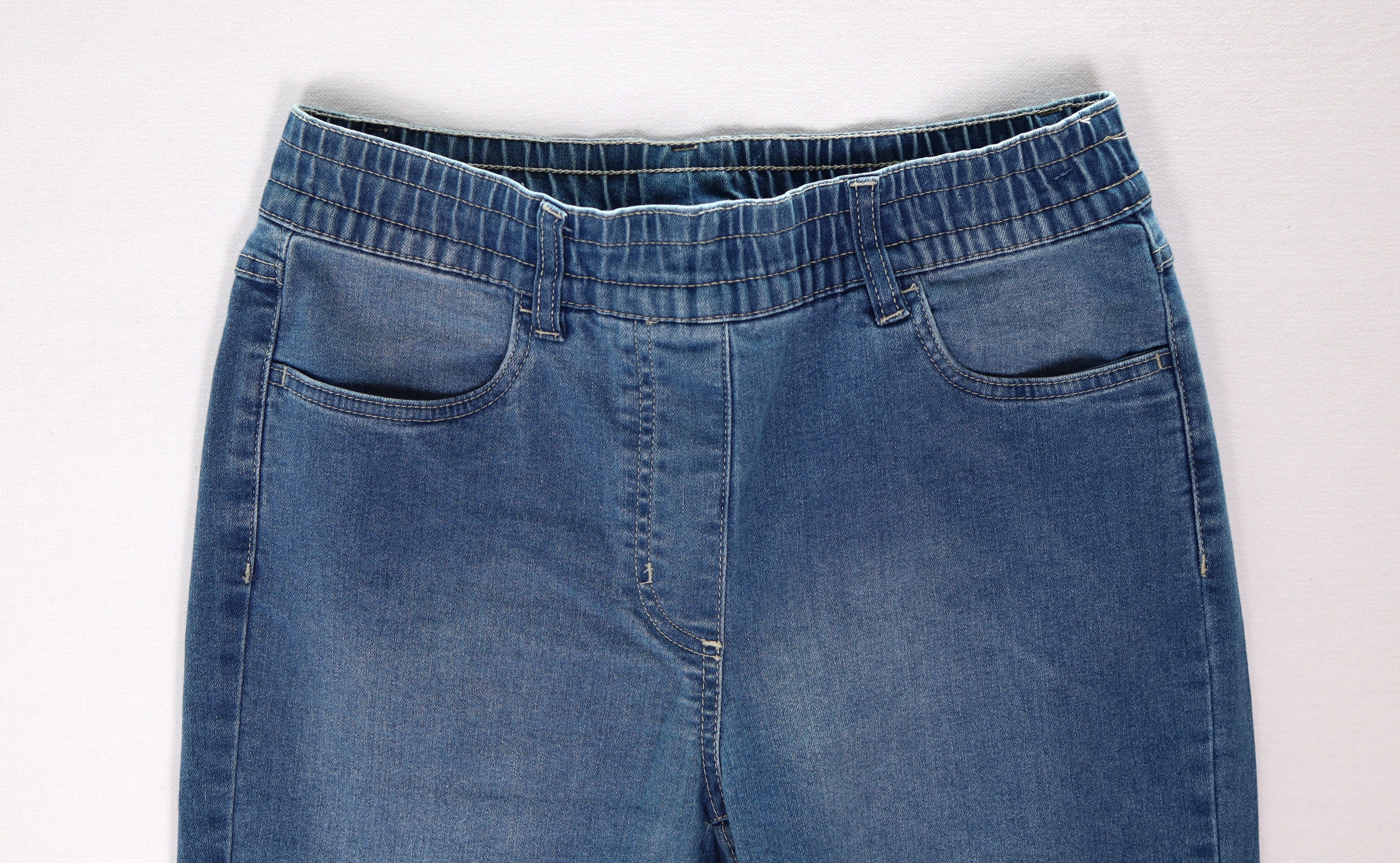 Vero Moda blauwe stretch jeans met elastische tailleband L