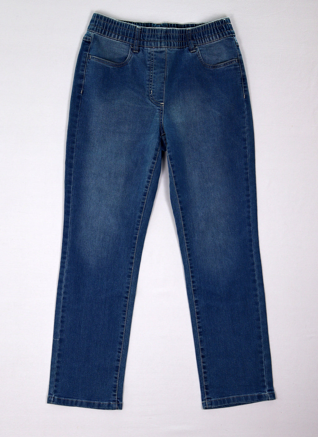 Vero Moda blauwe stretch jeans met elastische tailleband L