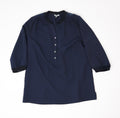 Donkerblauwe C&A blouse met ruitpatroon maat 42