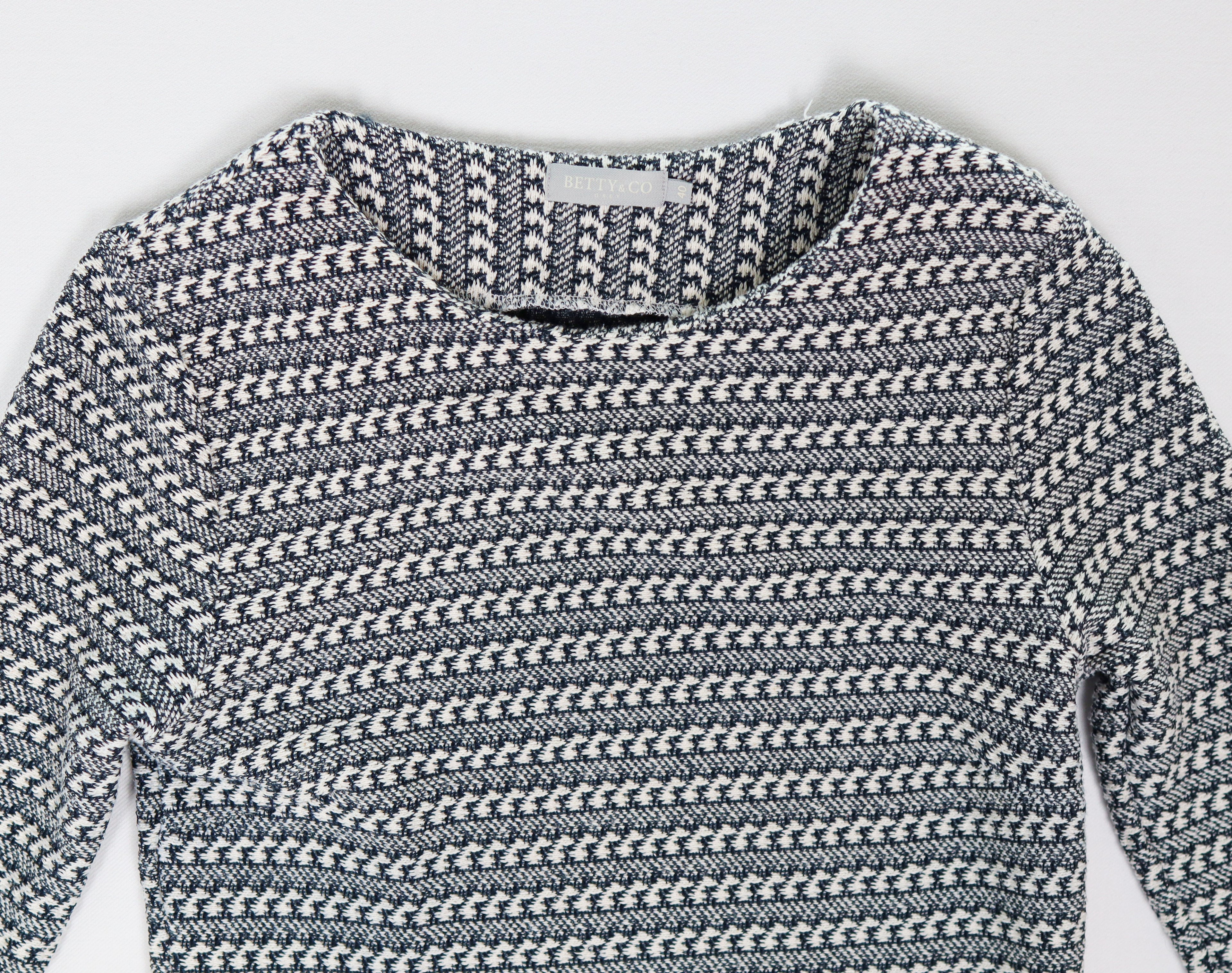 Betty & Co blauw/ecru jurk maat 40