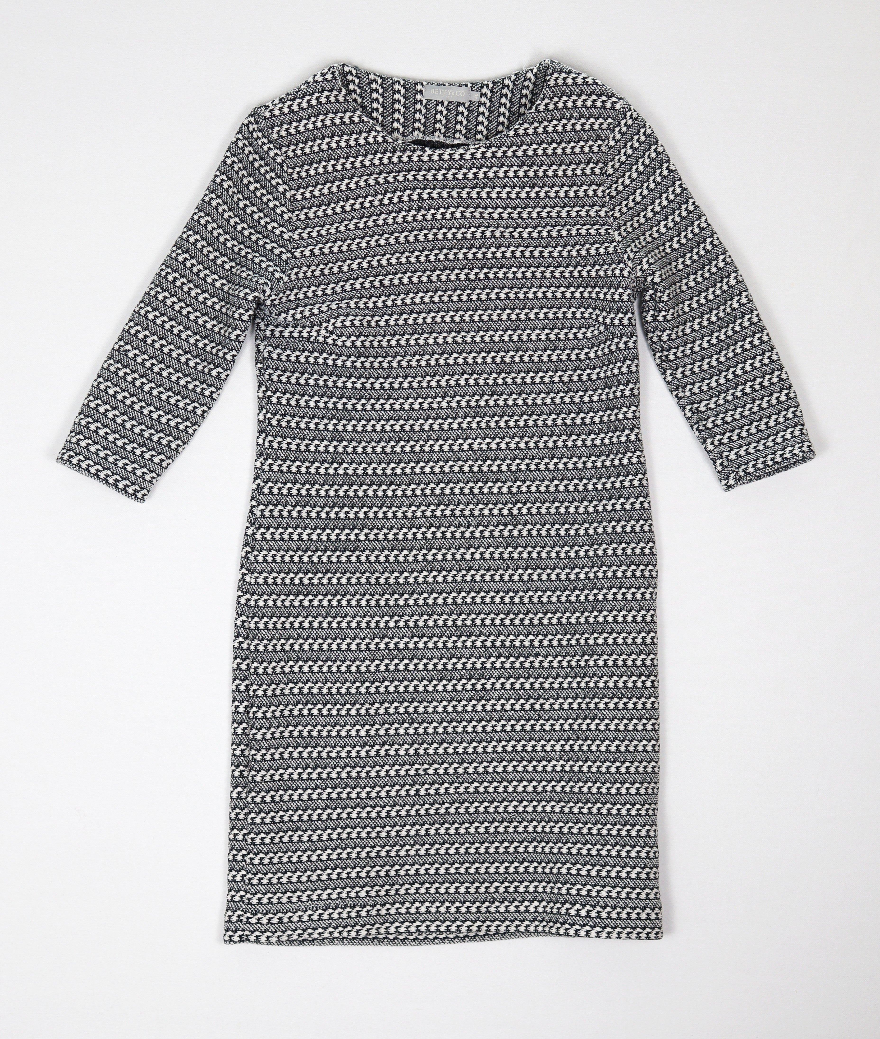 Betty & Co blauw/ecru jurk maat 40