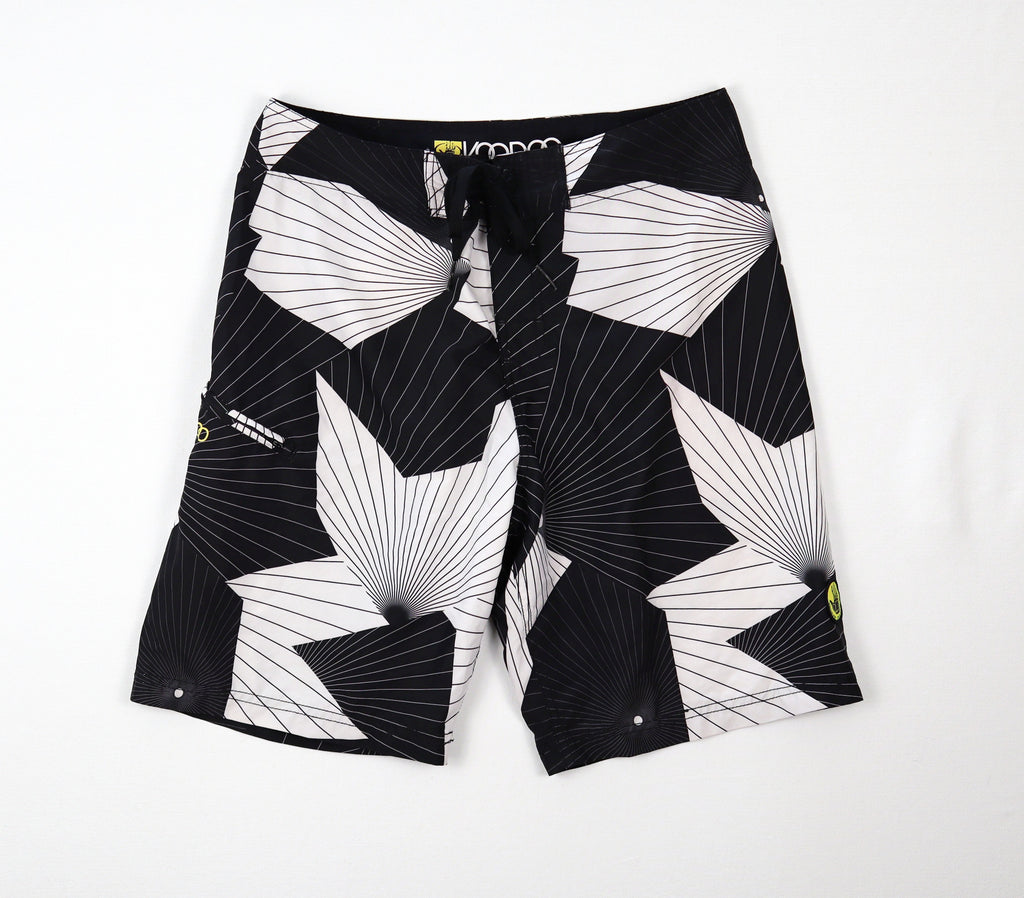 Body Glove heren boardshort maat 32 zwart wit grafische print voorkant