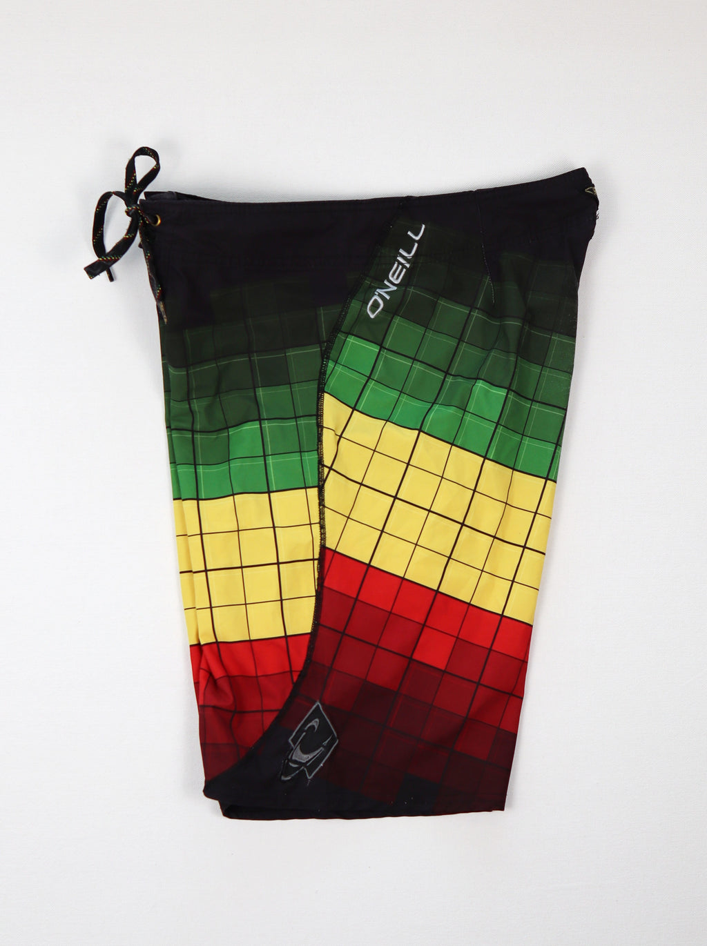 O’Neill boardshort detail koordsluiting grafische ruitprint
