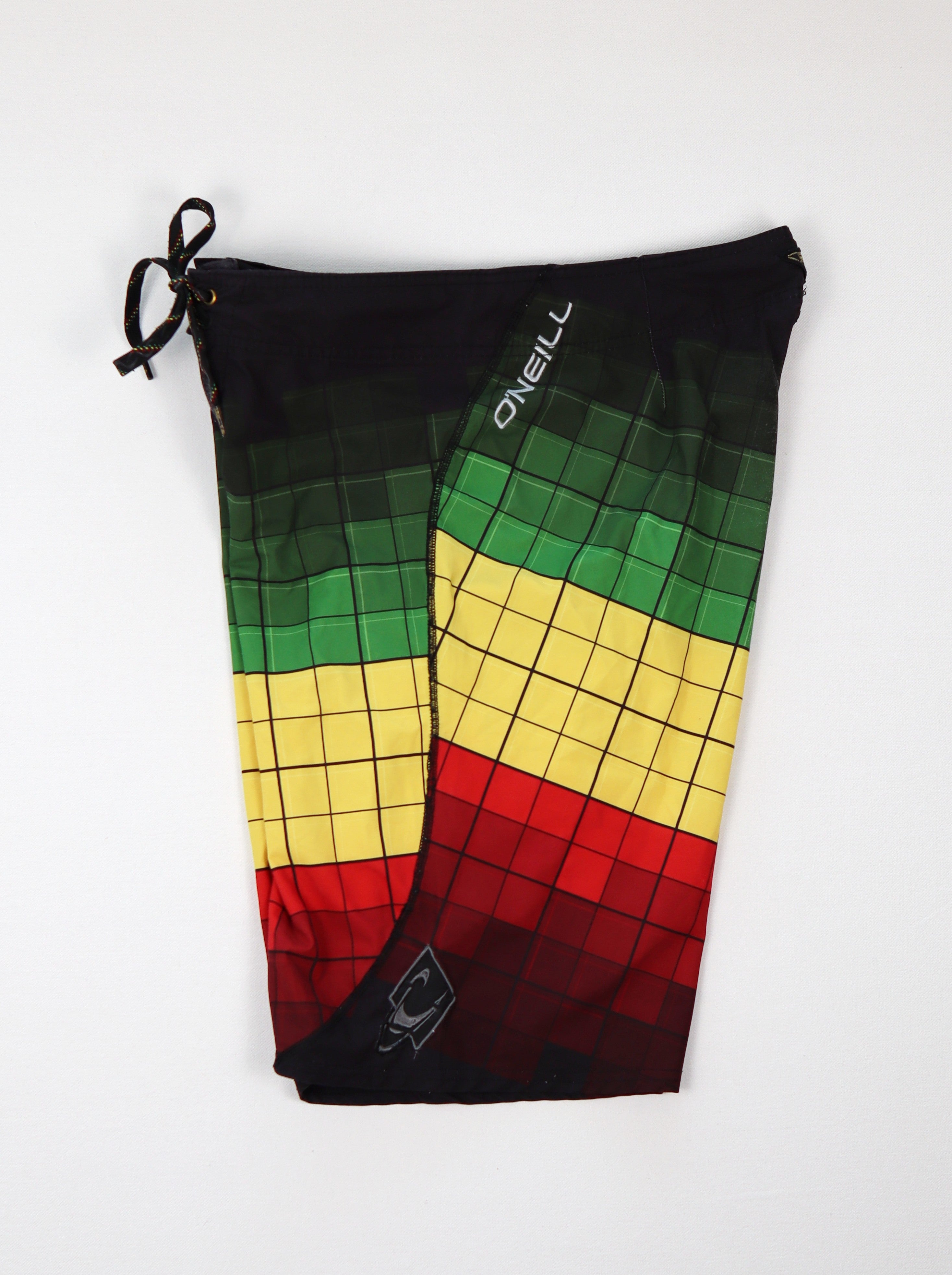 O’Neill boardshort detail koordsluiting grafische ruitprint