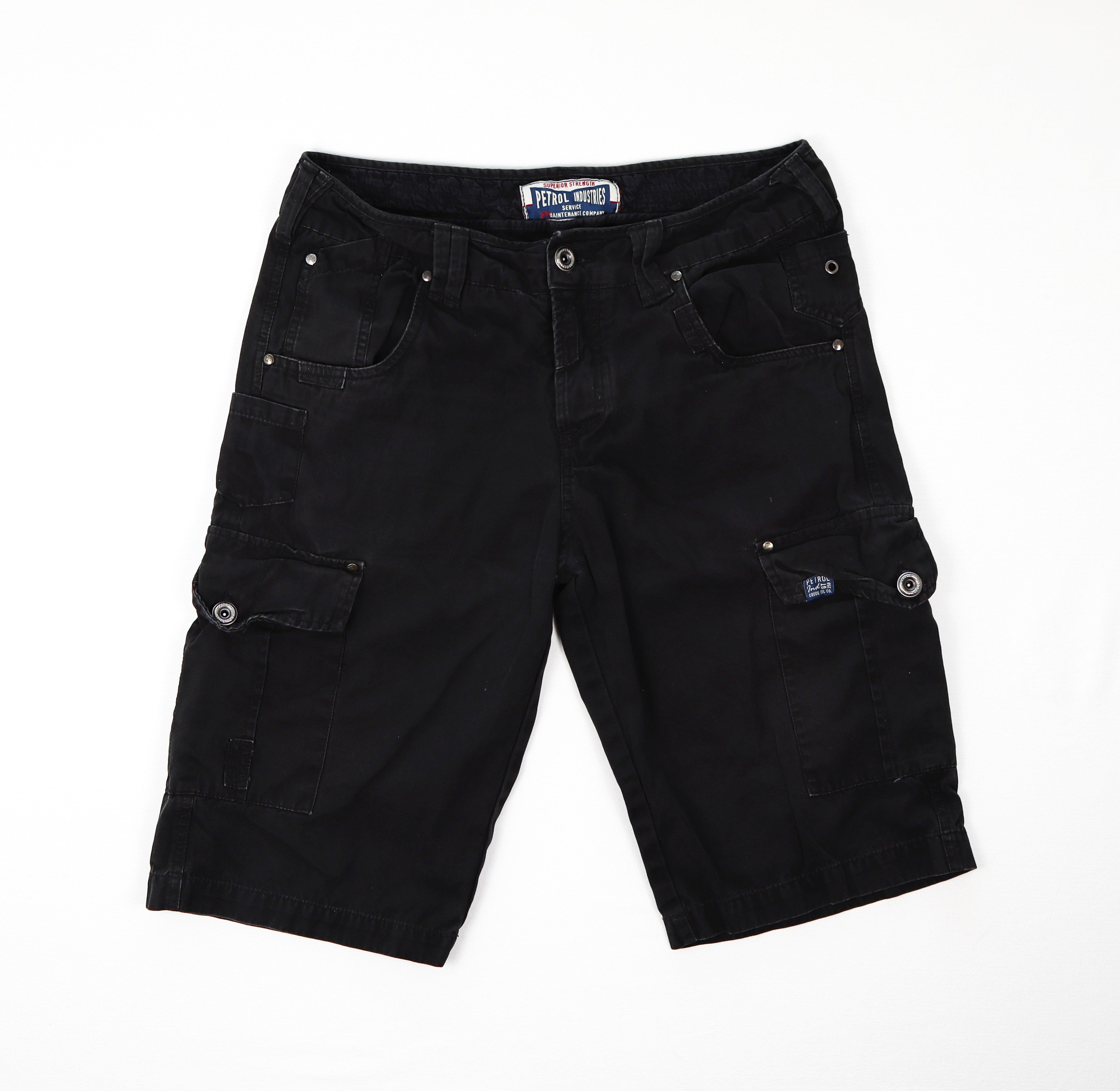 Petrol Industries heren cargo short L zwart voorkant