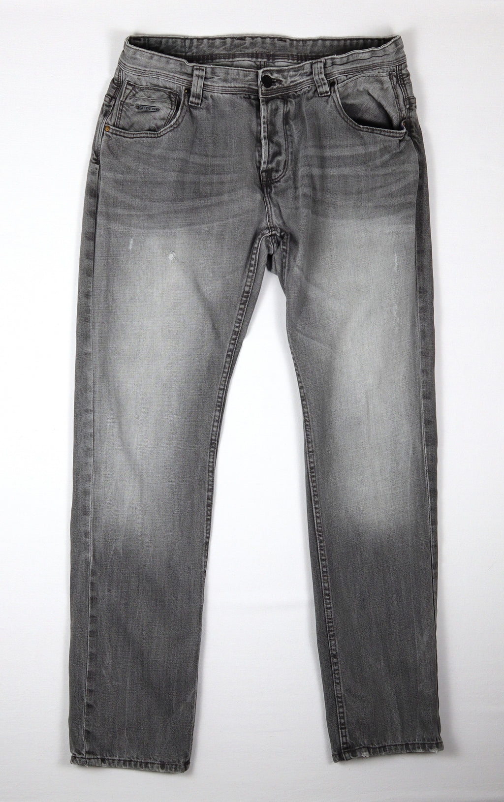 Cult Edition heren jeans W36 L34 grijs denim voorkant