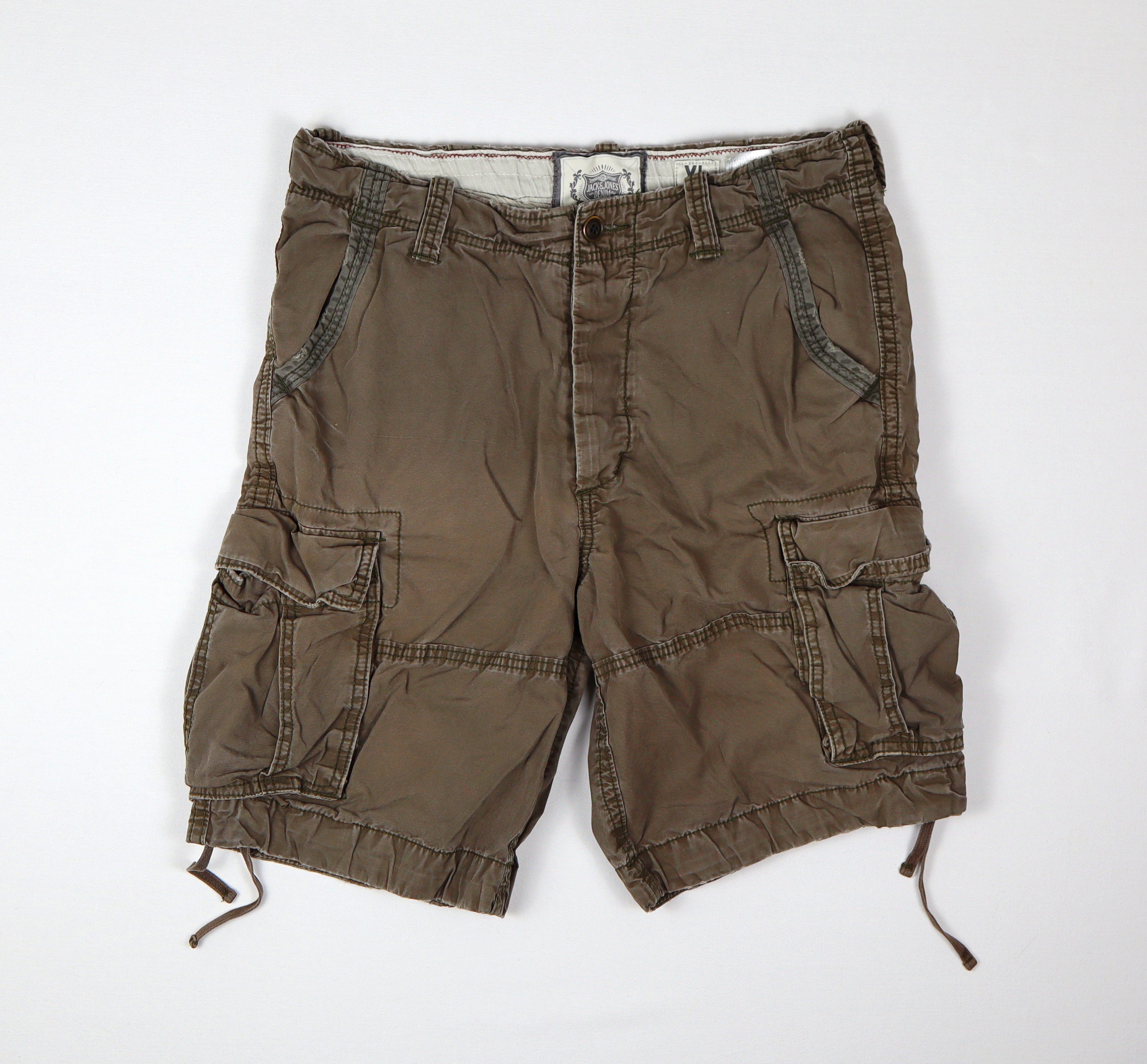 Jack & Jones heren cargo short XL khaki voorkant