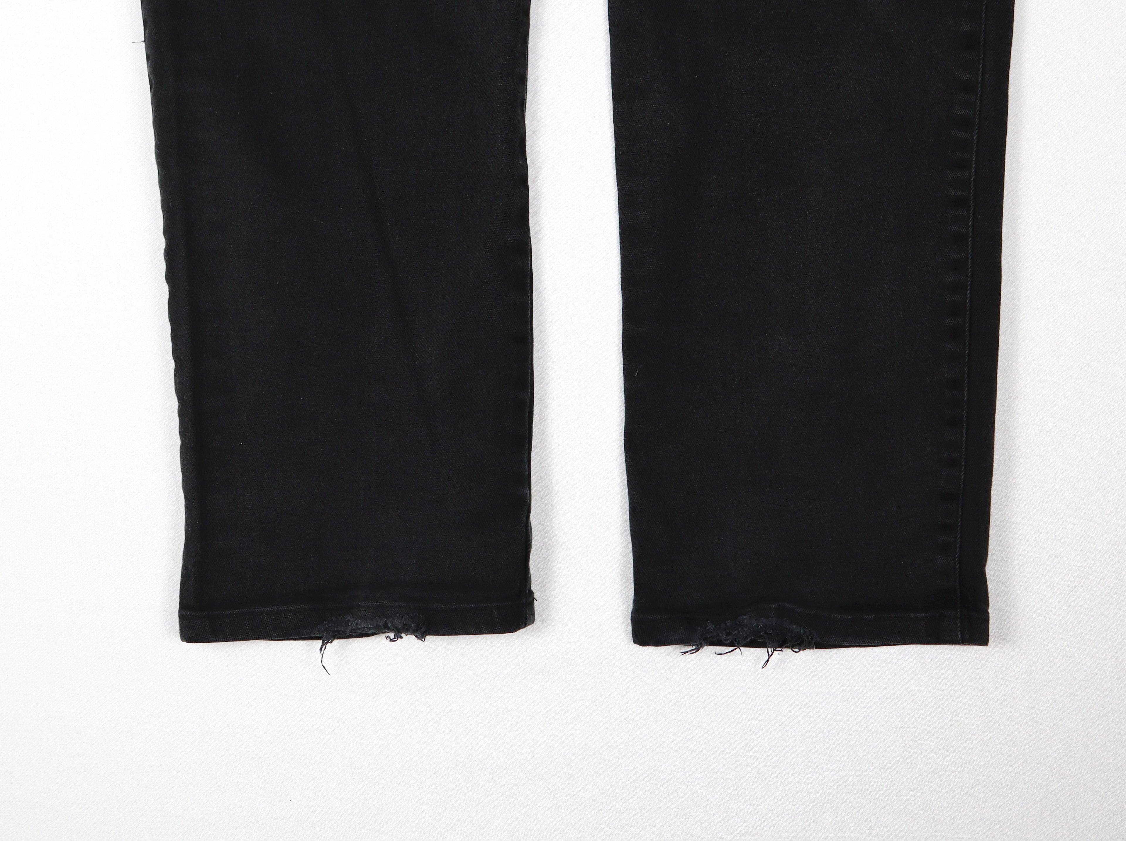 John Baner jeans maat 50 rafeling slijtage onderkant pijpen detail