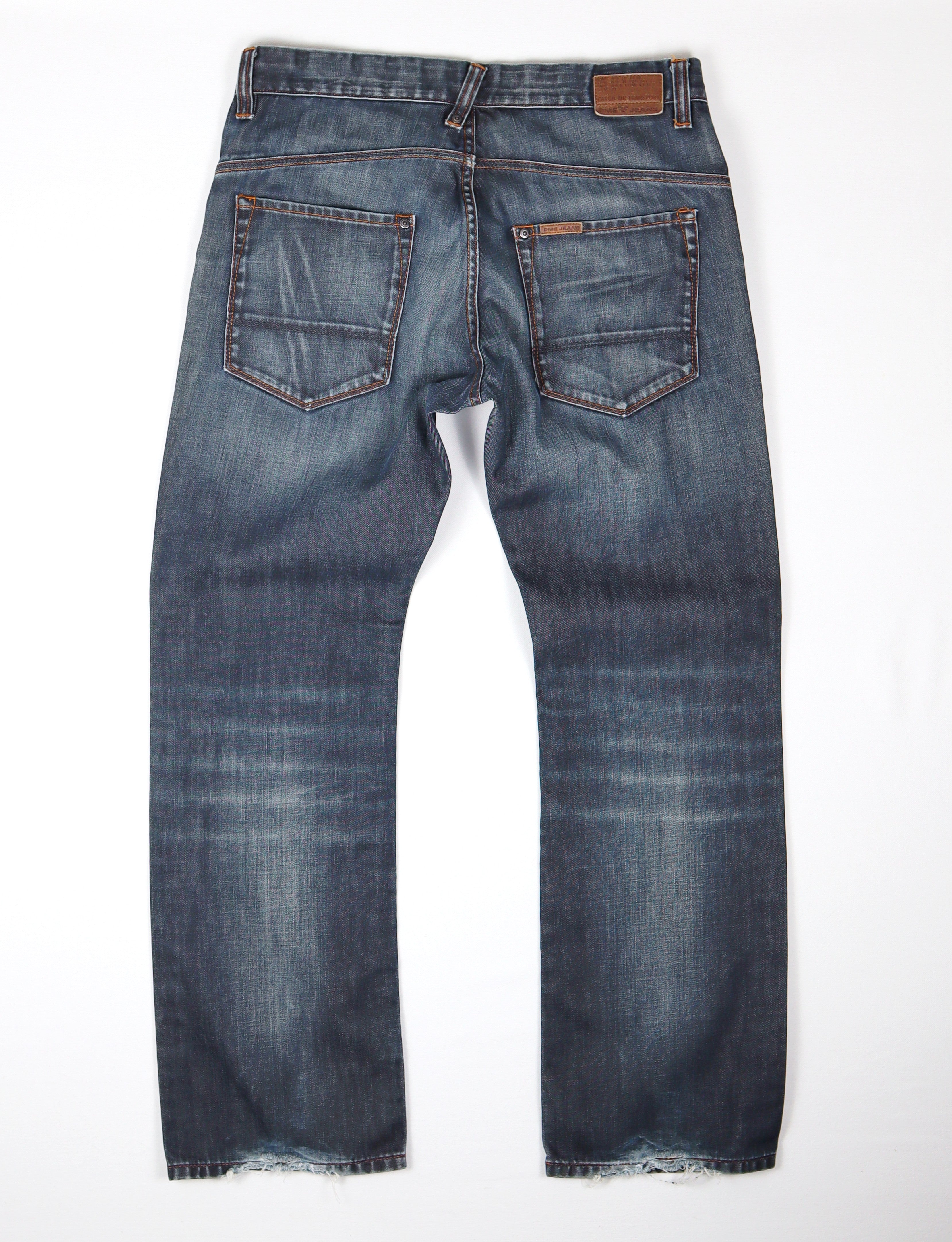 PME Jeans W34 L32 rafeling slijtage onderkant pijpen detail