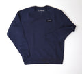 Donkerblauwe Trek sweater met reliëf voorkant